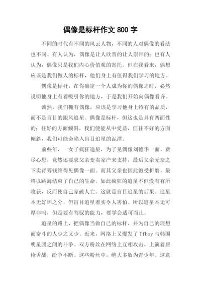 偶像是标杆作文800字.docx