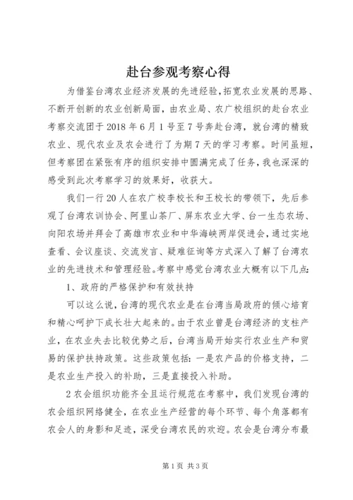 赴台参观考察心得.docx