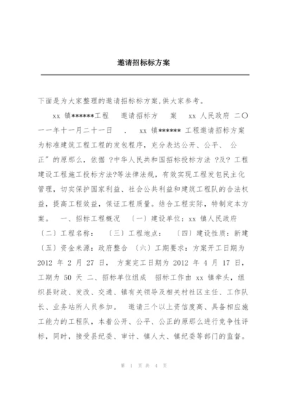 邀请招标标方案.docx