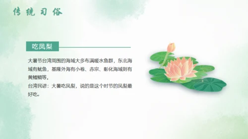 大暑节气中国风水墨荷花背景通用PPT模板