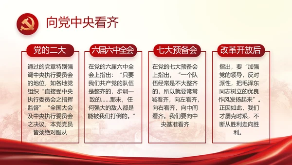 红色大气党建党支部工作汇报PPT