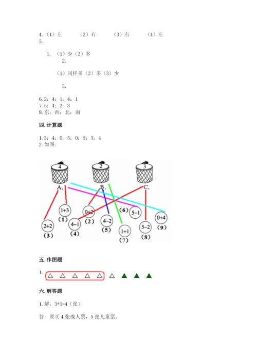 人教版一年级上册数学期中测试卷【研优卷】.docx