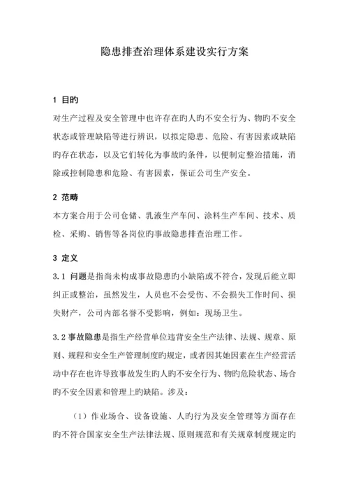 化工企业隐患排查治理管理专题方案.docx