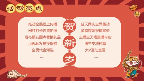 国潮新风金虎贺岁通用PPT模板