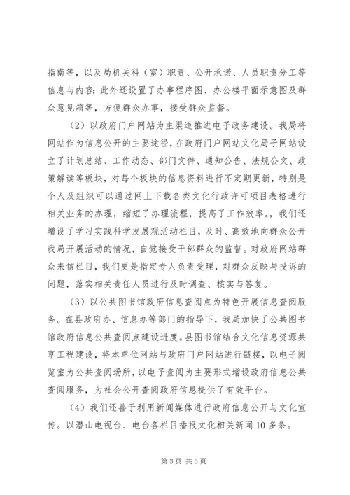 县文广局政务公开服务工作自查报告_1.docx