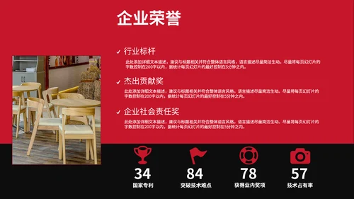 红黑简约商务企业宣传通用PPT模板
