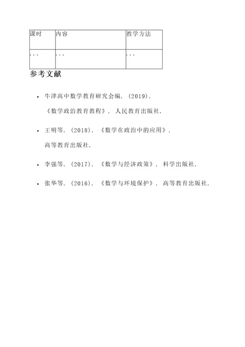 数学政治教育教案设计方案