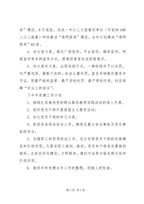 乡镇药监局上半年党建工作总结.docx