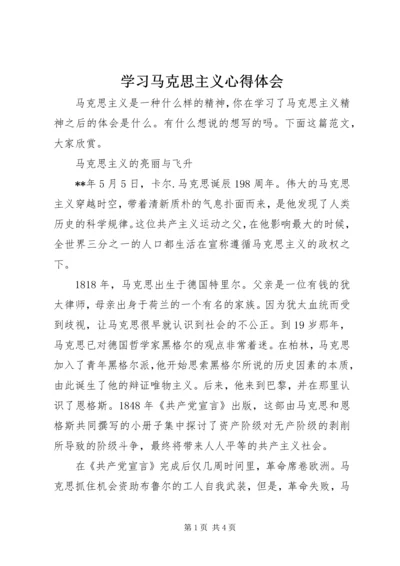 学习马克思主义心得体会.docx