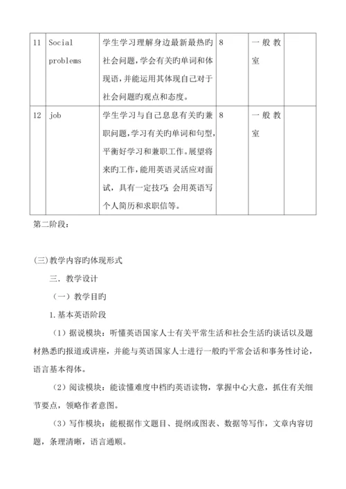 大学英语优质课程设计.docx