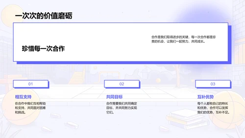 合作学习与友情成长PPT模板