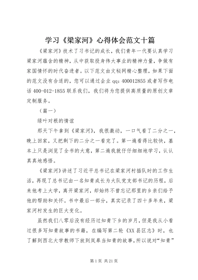 学习《梁家河》心得体会范文十篇.docx