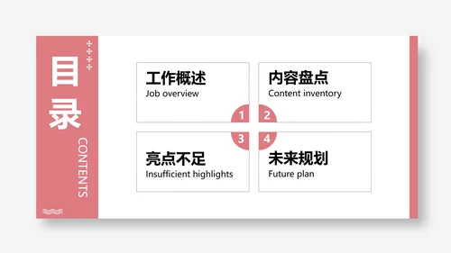 简约风红色企业年终汇报总结