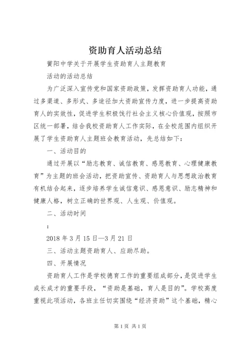 资助育人活动总结.docx