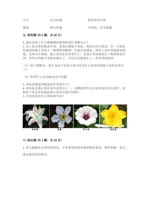 科学四年级下册第一单元《植物的生长变化》测试卷【名校卷】.docx