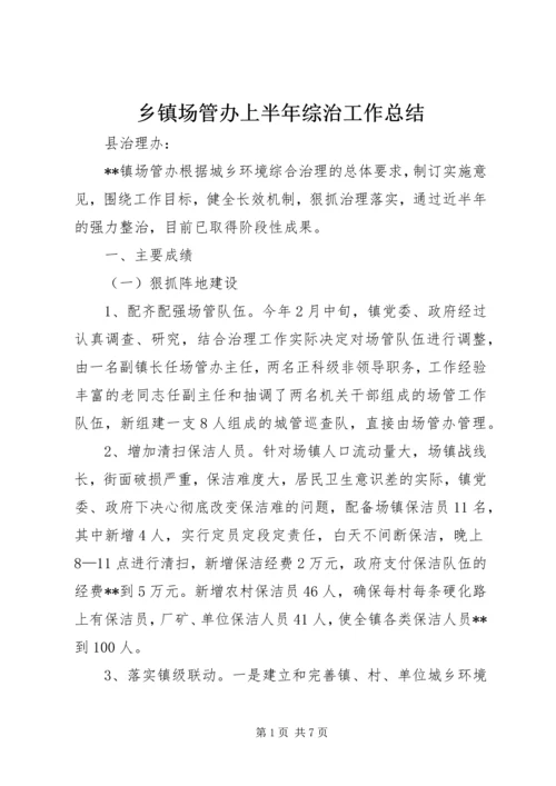 乡镇场管办上半年综治工作总结.docx