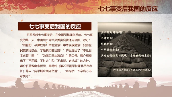 学习纪念卢沟桥事变七七事变历史简介PPT