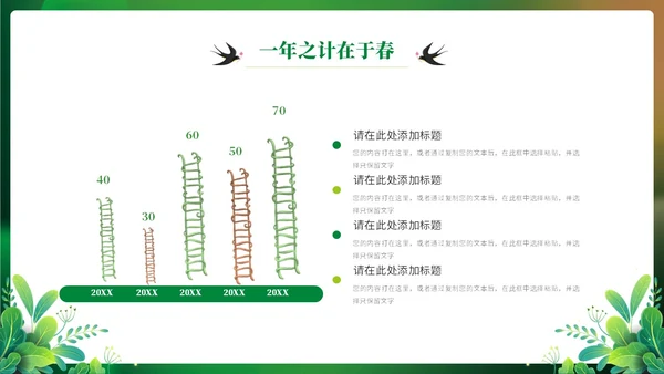 绿色实拍清新你好春天立春通用ppt模板