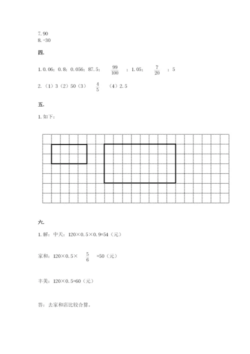 北师大版六年级数学下学期期末测试题附完整答案【易错题】.docx