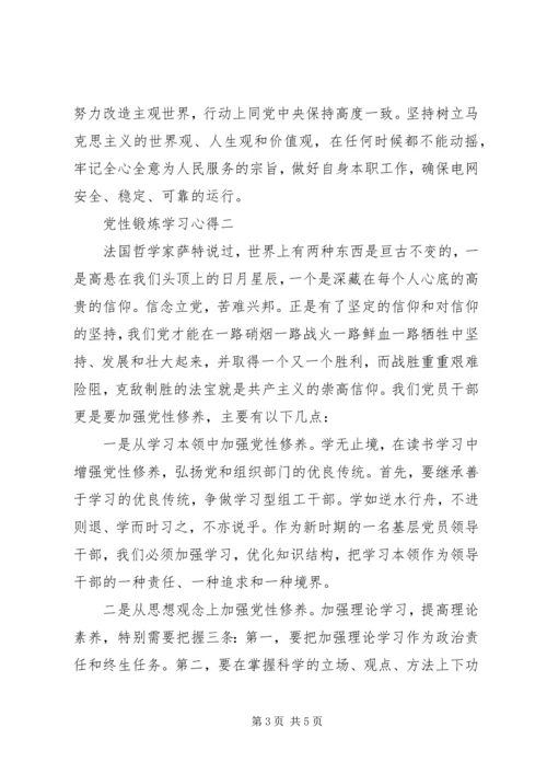 党性锻炼学习心得.docx