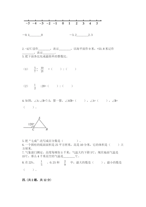 小学毕业班数学检测卷及完整答案【必刷】.docx