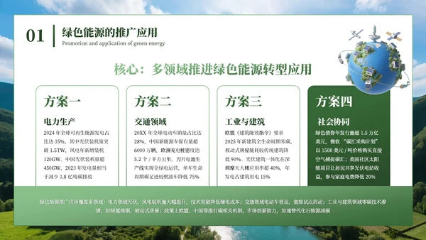 绿色商务绿水青山就是金山银山低碳环保PPT模板