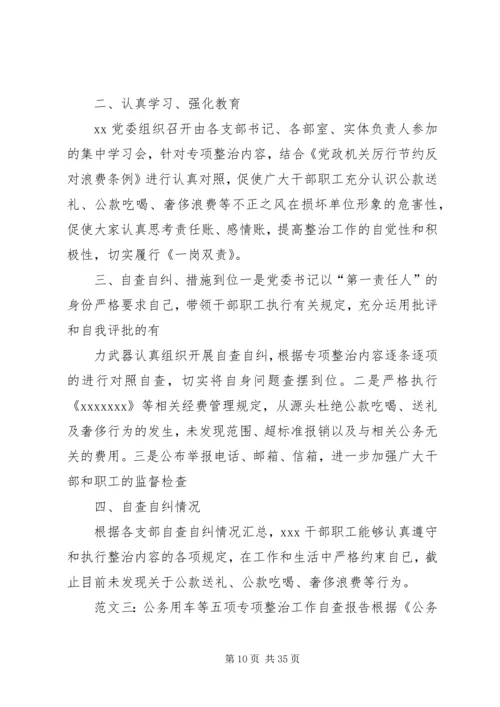 五个专项整治自查报告.docx