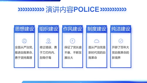 蓝色简约智慧公安科技强警PPT
