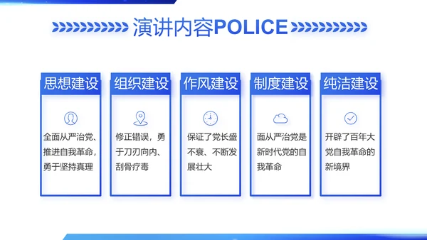 蓝色简约智慧公安科技强警PPT