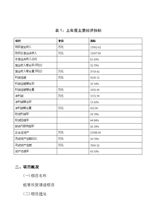 新建年产360万米纸管项目可行性研究报告