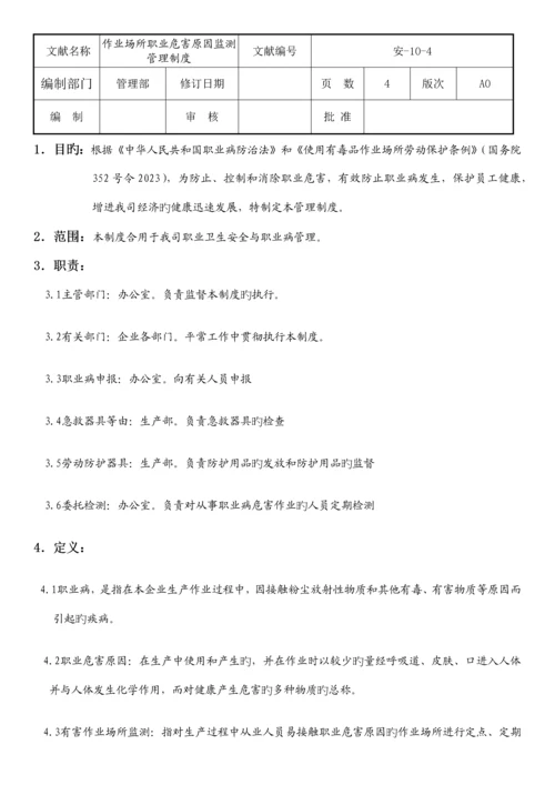 作业场所职业危害因素监测管理制度.docx