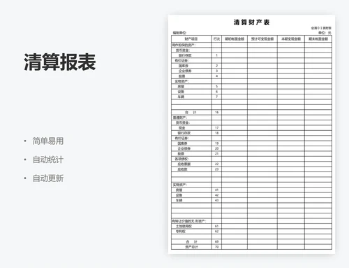 清算报表