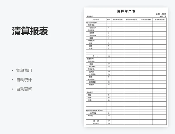清算报表