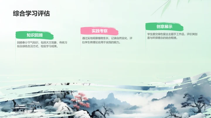 绿色复古风春分教育PPT