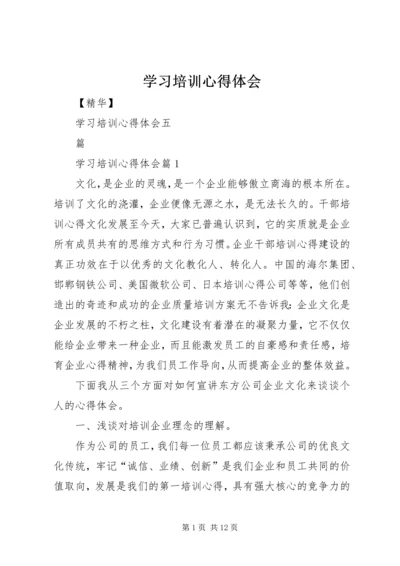 学习培训心得体会 (9).docx