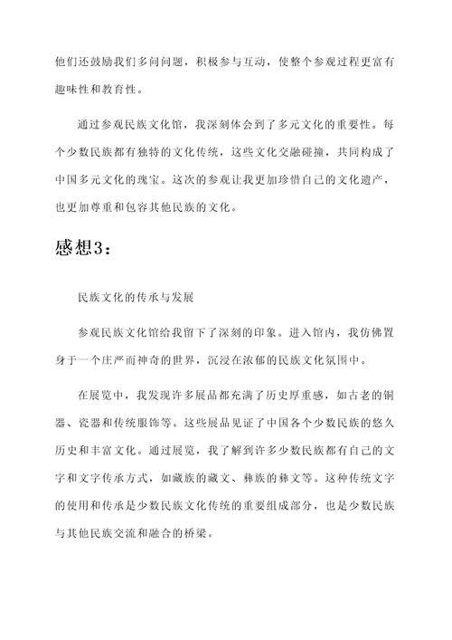 参观民族文化馆感想