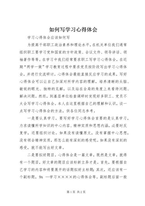 如何写学习心得体会 (2).docx