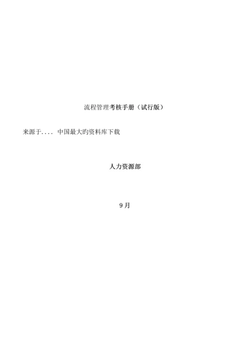 公司标准流程管理考核标准手册.docx