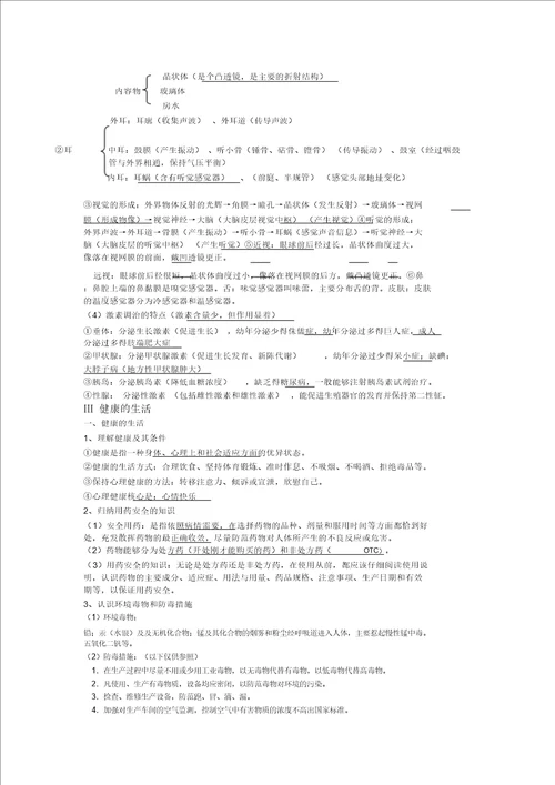 中考生物知识点总结计划