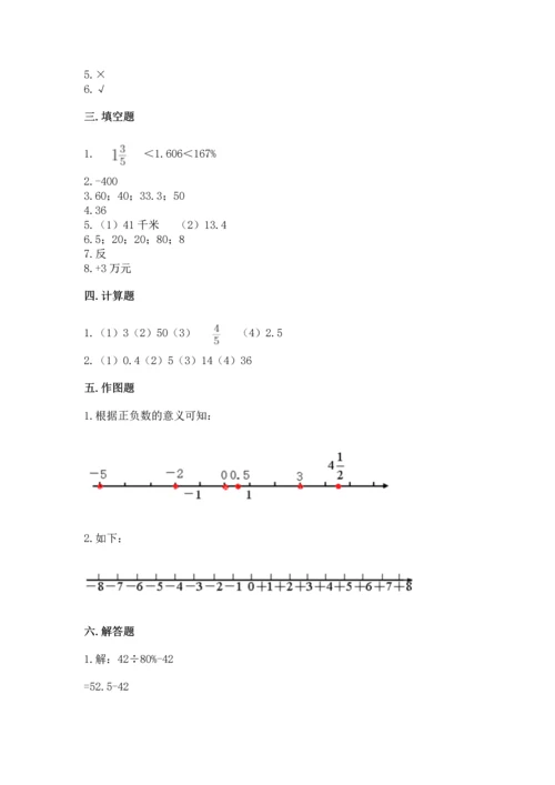 人教版六年级下册数学期末测试卷附参考答案（实用）.docx