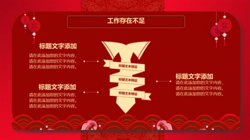 红色喜庆的年终工作总结新年计划通用PPT模板