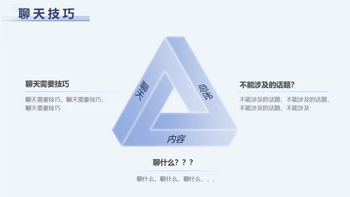蓝色简约励志客户沟通技巧总结汇报ppt模版