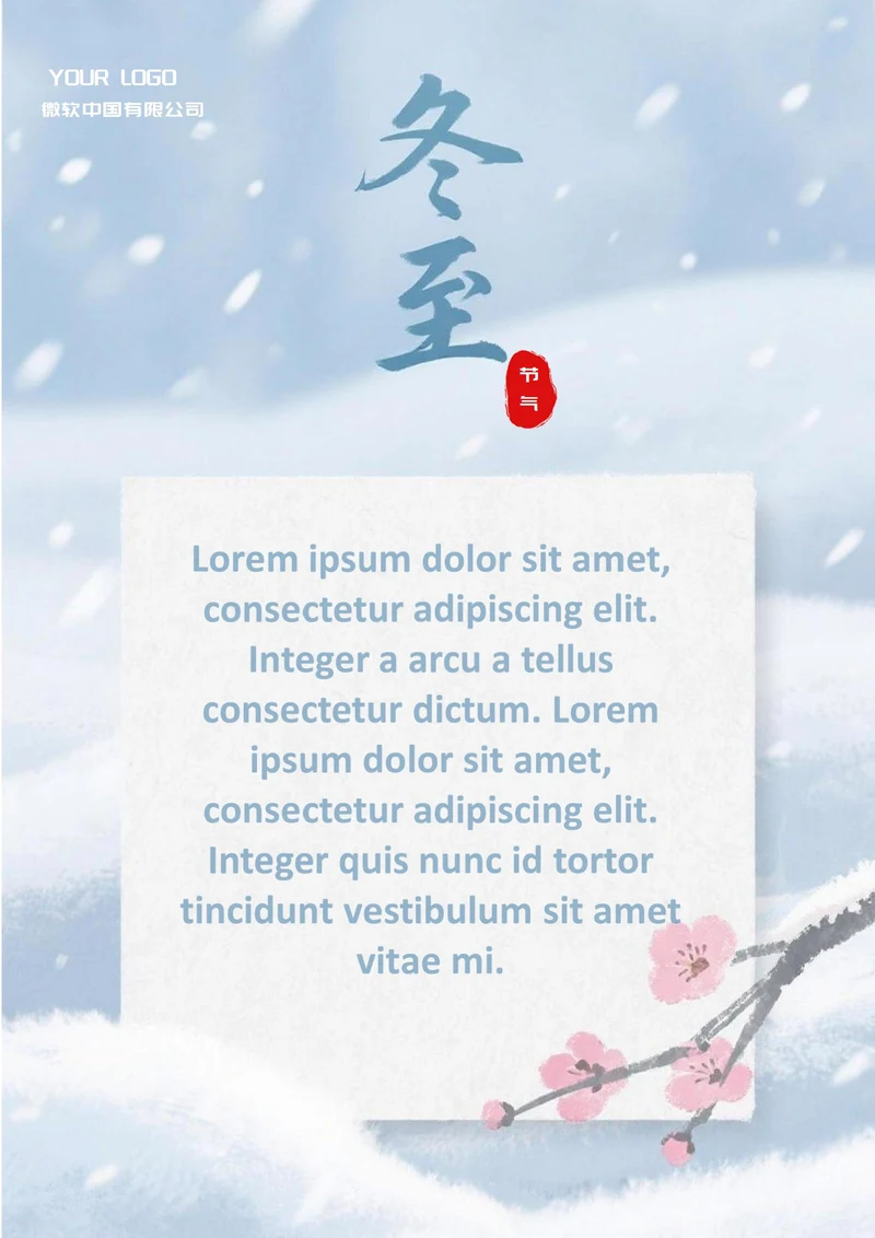 冬至二十四节气(雪)