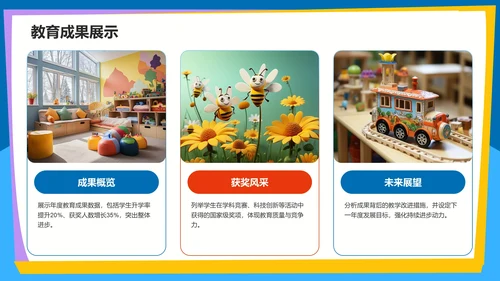 蓝色卡通风教育培训PPT模板