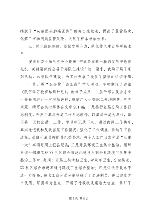 县工商局年度工作报告.docx
