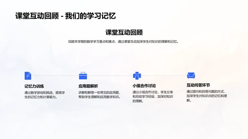 数学学习总结报告PPT模板