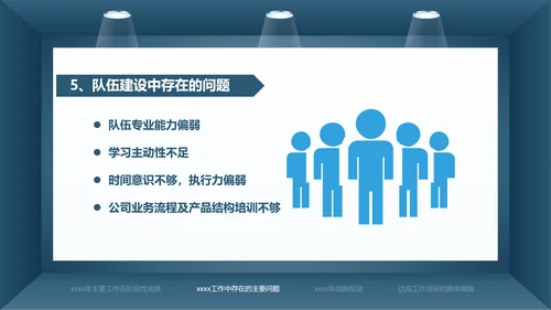 蓝色简约财务总监工作汇报PPT模板