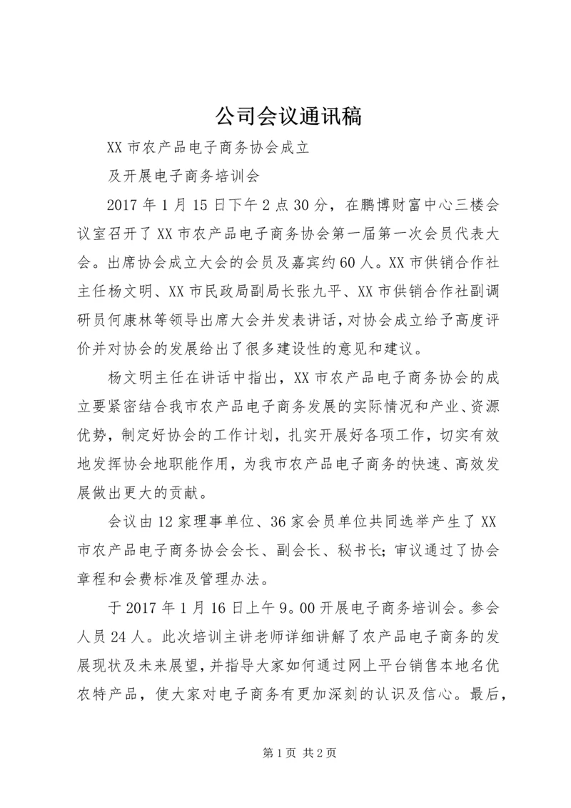 公司会议通讯稿 (3).docx