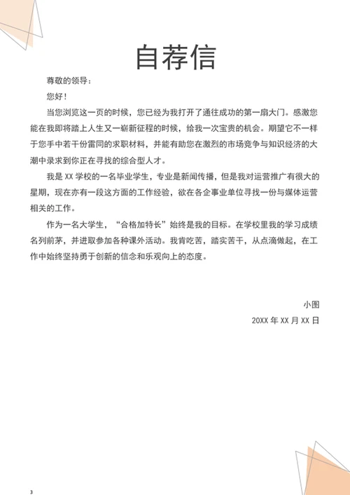 个人求职简历