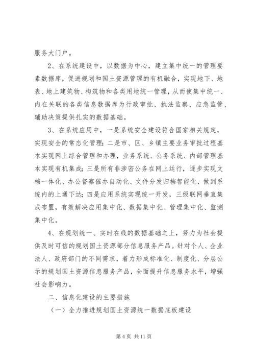 市规划和国土局关于加快推进信息化建设情况汇报.docx